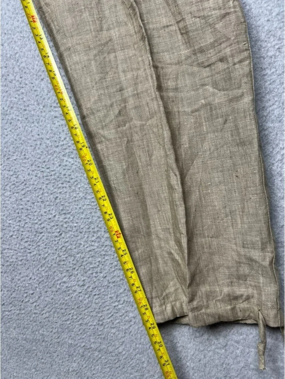 Vintage Smith & Hawken Linen Drawstring Pants Women L Relax Lounge Minimalist